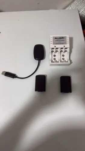 Receptor de sinal manete, caixinhas de pilha manete xbox 360 e carregador de pilha.