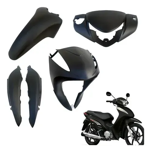 Kit Carenagem Biz 125 preto Fosco 14/15 PARALELO 