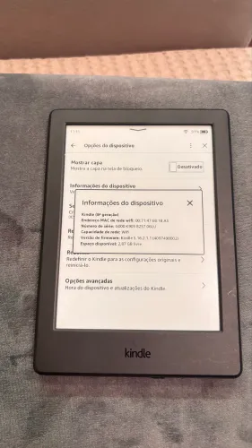Kindle 8ª geração com capa