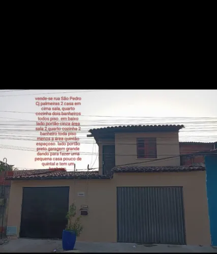 Casa conjunto palmeiras 2 rua São Pedro são estas duas frente portão preto e cinza encima 