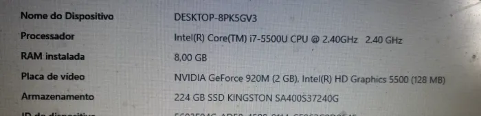 Notebook Samsung