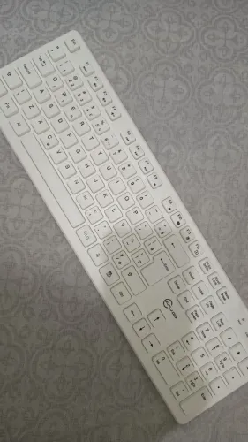 Teclado + Mouse Branco bluetooth ou a pilha - ideal para escritórios ou setup gamer