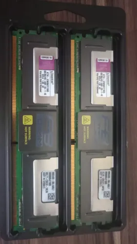 Kit Memória Kingston 2x8gb 16gb Dimm Ddr2 667mhz Kth-xw667/16 - Para Servidores - Usada 