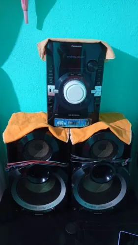 Som Parasonic 650W Com Caixas - Bluetooth Adaptado