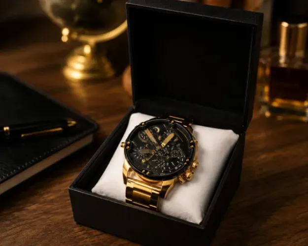 Relógio Diesel Original Masculino Dourado - Cronógrafo Premium
