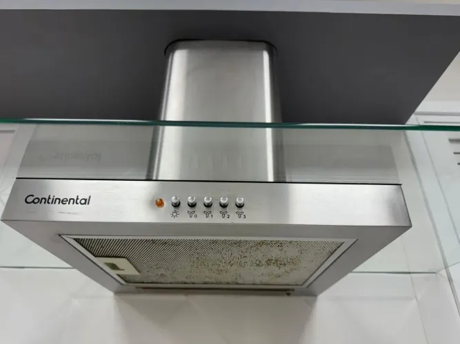Coifa De Parede Continental 90cm Inox Com Vidro - 127V