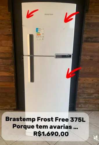 Geladeira Brastemp 375L "NOVA" com pequenas Avarias ""BARATO""