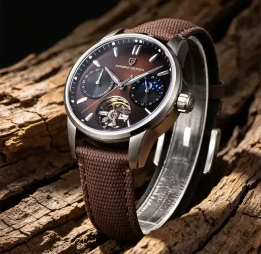 Relógio Novo Pagani Design 41mm Automático Marrom