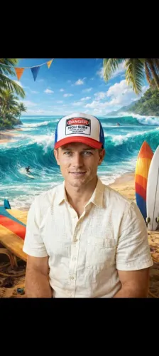 Boné Masculino Trucker High Surf - Novo 