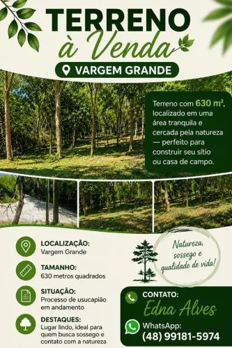 Terreno na Vargem Grande