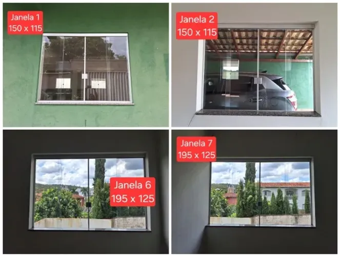 Saldão janelas e portas de vidro temperado + guarda-corpos - lote p/ construção