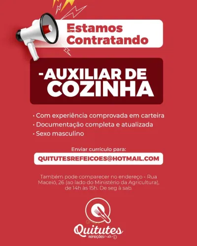 AUXILIAR DE COZINHA