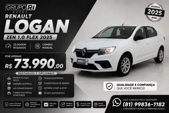 Renault Logan Zen Flex 1.0 12V 4P Mec. 2025