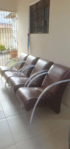 4 poltronas com braço de alumínio para reparo