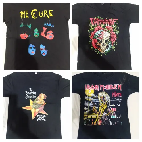 Camiseta banda de Rock (Bullet For My Valentine, Iron Maiden, Smashing Pumpkins, The Cure)