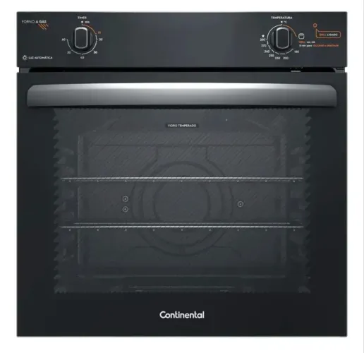 Forno de embutir a gás Continental OC8GM cor preto