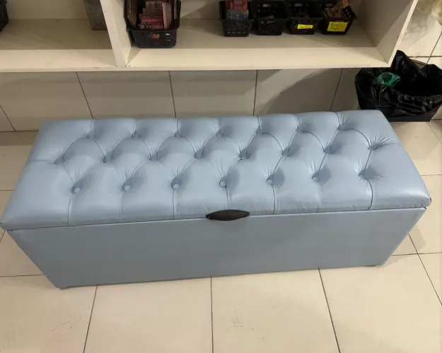 Baú Recamier Azul Claro