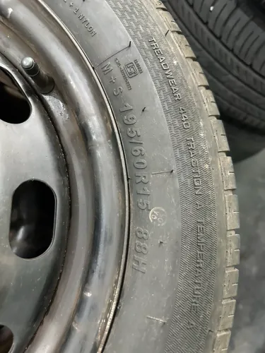 Jg Roda Ferro Aro 15 furacão 4x100 + Pneu 195/60/15