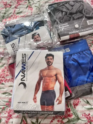 Kit com 6 Cuecas Boxer Nawes Adulto GG - Novas e Lacradas