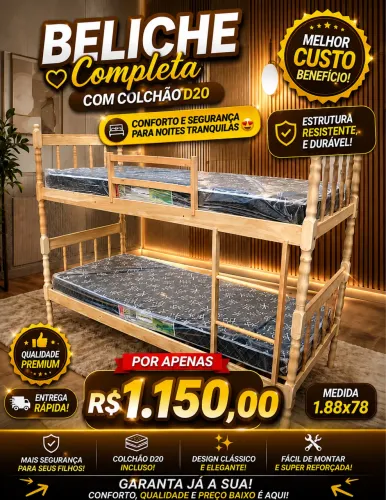 Beliche com Colchão