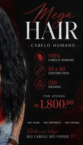 Vendo mega hair humano