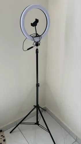 Ring Light com Tripé e Suporte para Celular - Iluminação Profissional