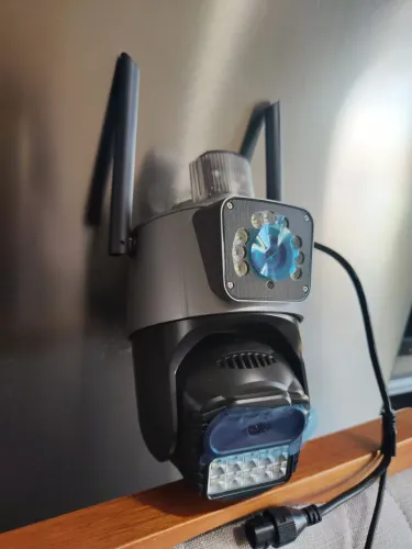 Camera wi-fi de Segurança Externa Dupla 2 em 1
