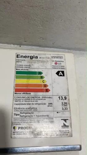 Ar Condicionado Split LG Smile Frio 7.500 btu