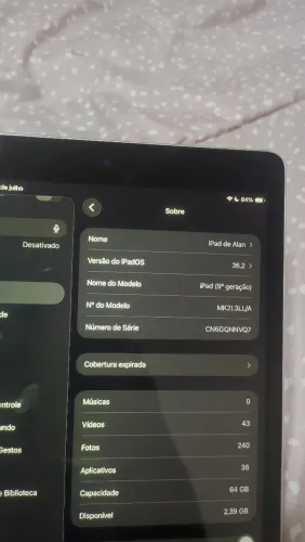IPAD 9ª GERAÇÃO