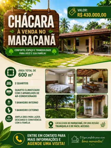 Imóvel para venda com 600 metros quadrados com 2 quartos em Maracanã - São Luís - MA