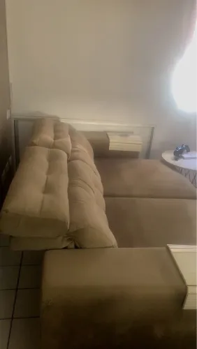 Sofá retrátil e reclinável 2m Suede aveludado, espuma ortopédica e molas ensacada