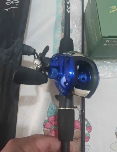 Kit Pesca Completo Carretilha Japonesas mais Vara 1.80 Carbono Em EVA Pará Peixes até 15K