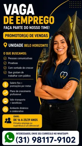 VAGA - PROMOTOR DE VENDAS (EXTERNO)