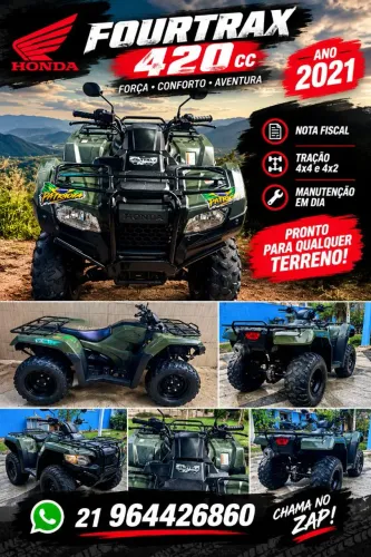 Quadriciclo honda fourtrax 420cc 4x4 e 4x2