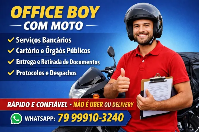 Office Boy disponível - Confiança, Agilidade e Compromisso