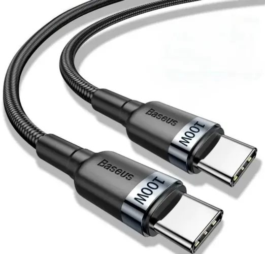 Cabo Baseus USB-C para USB-C 100W Cafule 1m (Novo/Lacrado)