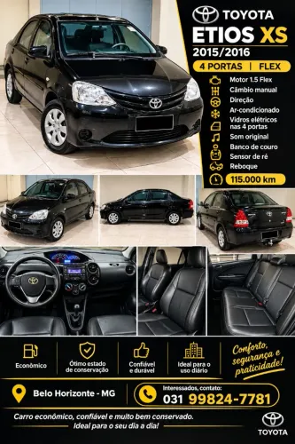 Toyota Etios XS Sedan 1.5 Flex 16V 4P Mec. 2016