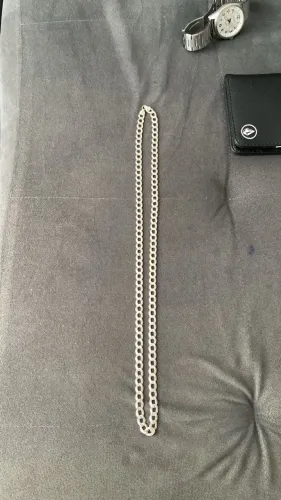 Cordão de prata escama 