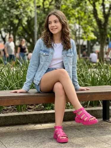 Sandália Tweenie Pampili Nova na Caixa Tam 35 Fúcsia
