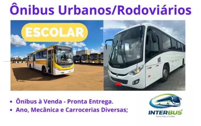 ÔNIBUS À VENDA - URBANOS E RODOVIÁRIOS