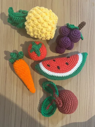Amigurumi frutas e verduras - crochê 