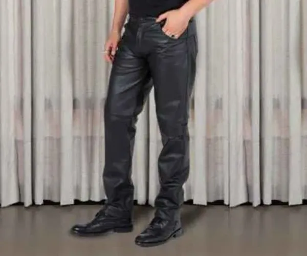 Calça de Couro Legítimo Tamanho 38