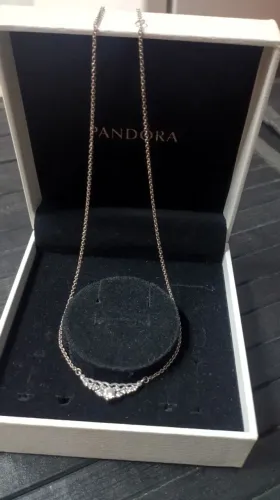 Colar Pandora Coroa Prateada
