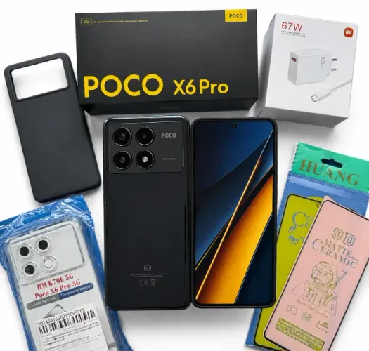 Poco X6 Pro 12GB / 512GB Preto - Carregador 67W Novo - Caixa - Películas - Capas