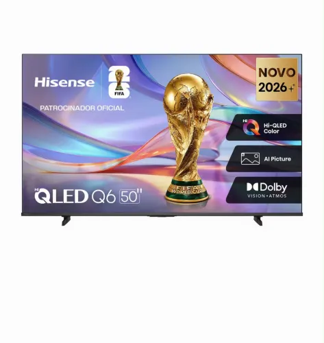 Tv smart qled 50 polegadas hisense 2026 1 ano de garantia Q6