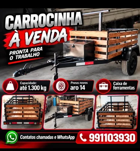 Vendo carrocinha com caixa de ferramenta