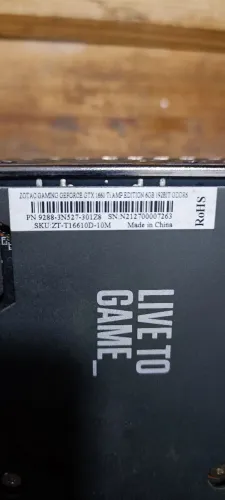Placa De Vídeo GTX 1660 Ti Zotac 6GB - Perfeito Estado