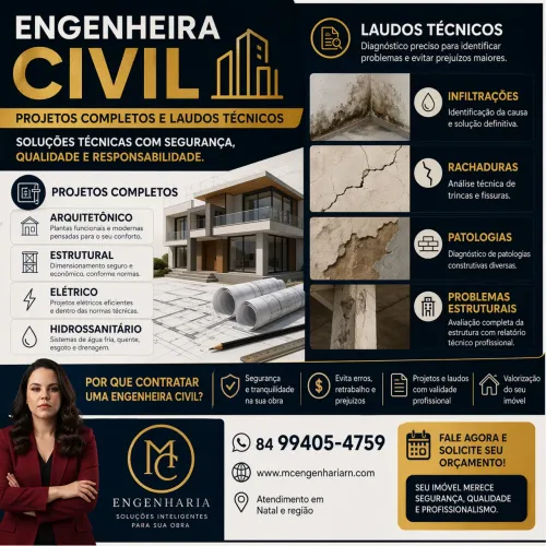 ENGENHEIRA CIVIL | PROJETOS E LAUDOS TÉCNICOS
