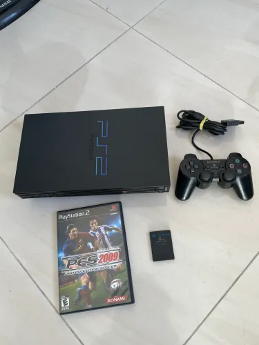 PlayStation 2 fat + leitor + controle original + pés 2009 original