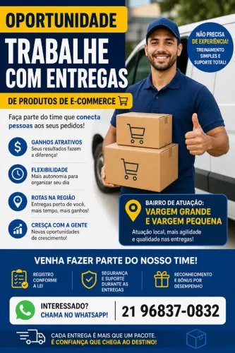 Entregador de mercadoria ecommerce.